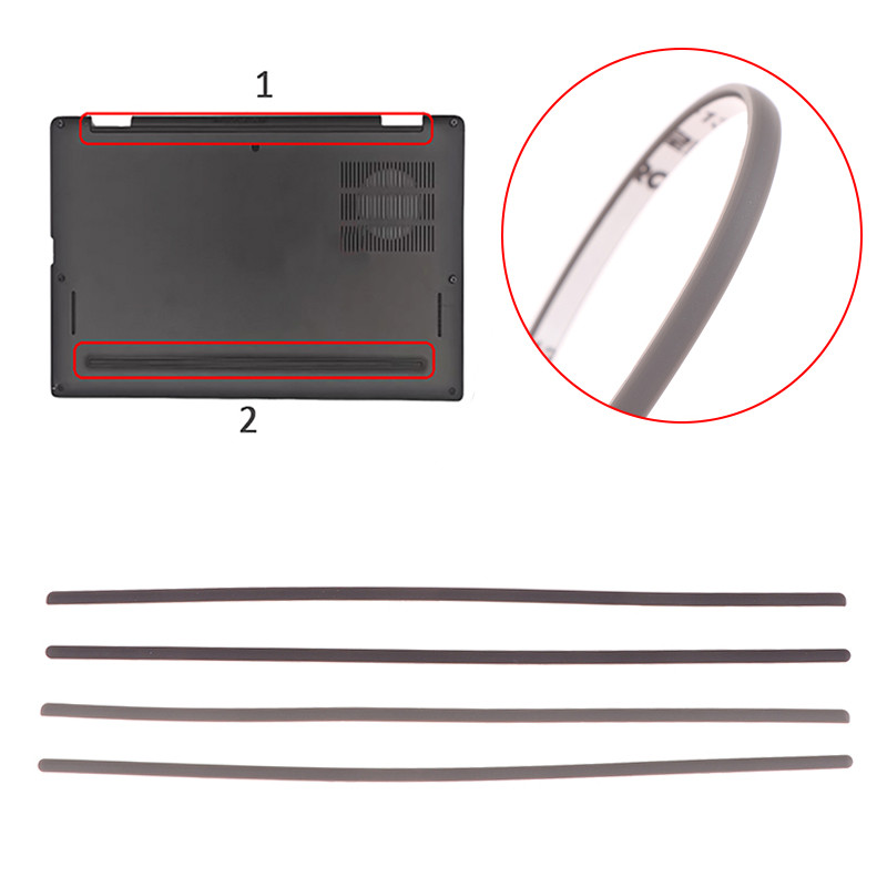 1Pc/1Set Rubber Feet Strip Laptop Replacement Bottom Shell Cover Foot Pad For Dell Latitude 7320