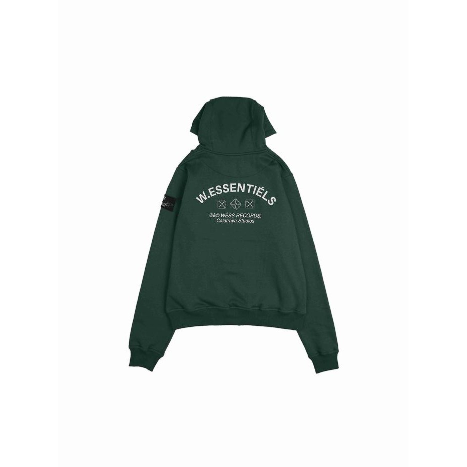 SALE W.Essentiels Atelier De Brice Oversize Zip Hoodie Forest Green