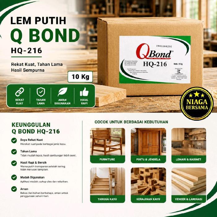 Lem Putih Q Bond 5 Kg Untuk Kayu Kertas