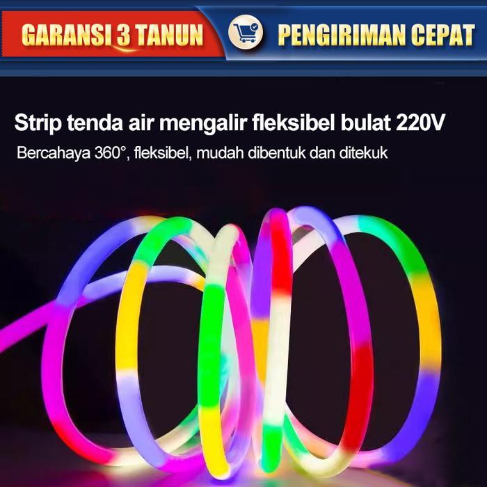 LAMPU LED NEON FLEXIBLE 20M RGB 220V FLEXIBLE SIGN LED / OUTDOOR WATERPROOF