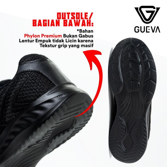 Gueva065 Sepatu Sekolah Pria Hitam Full Smp Sma Smk Kuliah Sepatu Casual Sekolah Olahraga Jogging