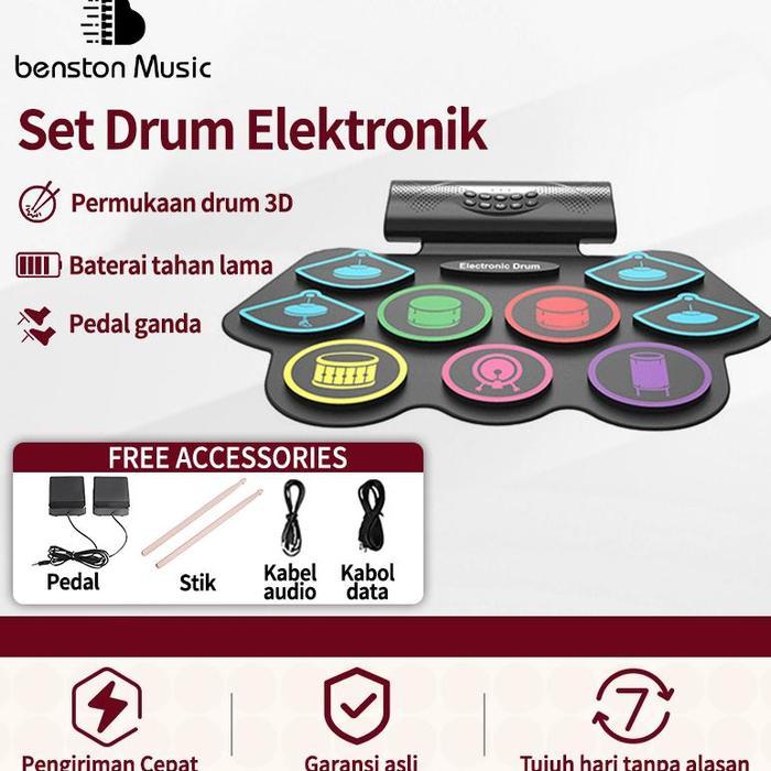 TERBARU Benston Music- Set Drum Elektronik / Drum elektronik suara eksternal