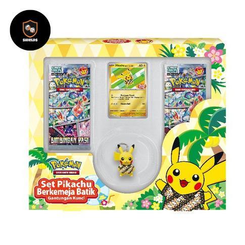 Best Seller Pokemon Tcg Indonesia - Set Pikachu Berkemeja Batik Holo Gantungan Kunci Bimbingan Rasi