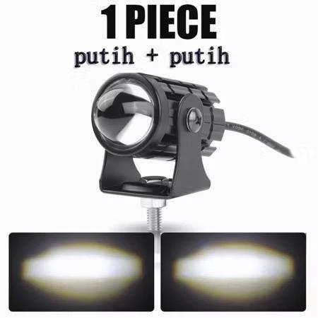 Lampu Laser Lampu Led Laser Mini Driving Dual Color Putih Kuning Motorcycle