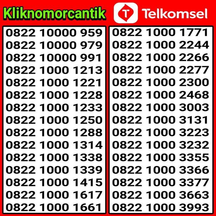 nomor Cantik simpati Kartu perdana simpati seri 1000 sp 5