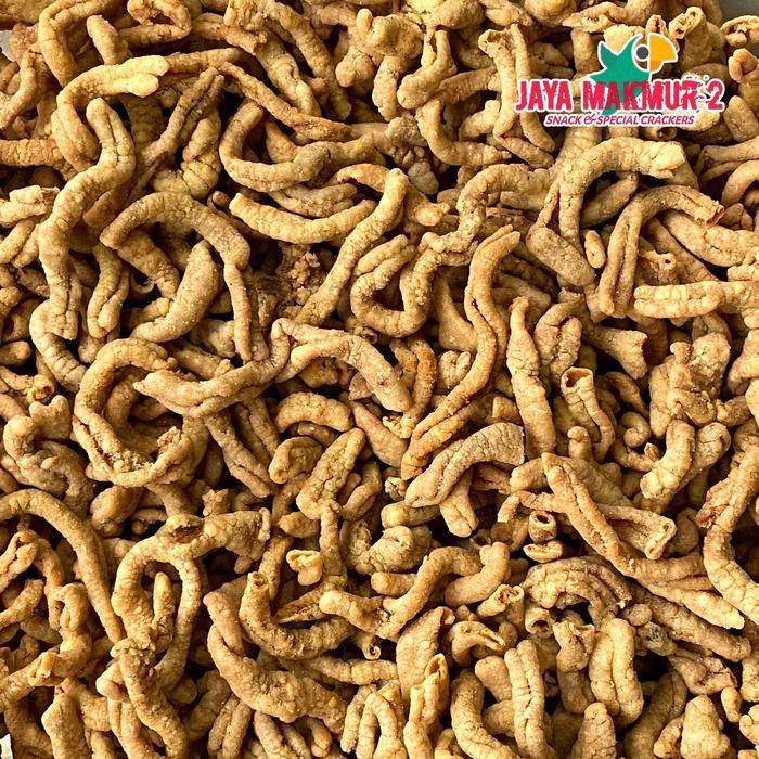 500G Keripik Usus Original Asin Kriuk Camilan Snack Food Jaya Makmur 2 Cemilan Makanan Pedas Kerupuk