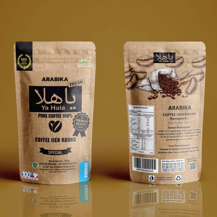 Yahala Coffee Kopi Ijen Raung Bondowoso Arabika 125gr/250gr Organik, kopi Bubuk Arabika Ijen