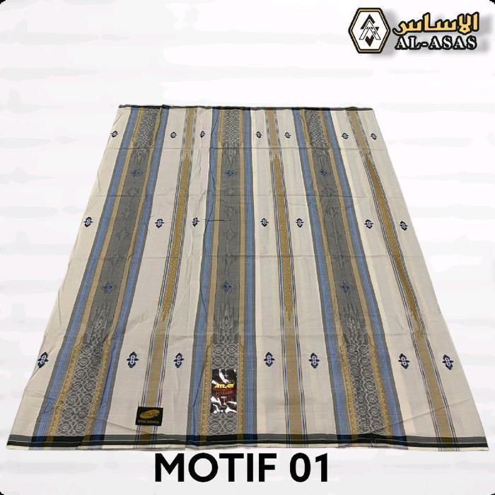 AL ASAS Sarung ATLAS JAQUARD SONGKET GOLD Bahan Halus Lembut Motif Elegan Cocok untuk Acara Formal