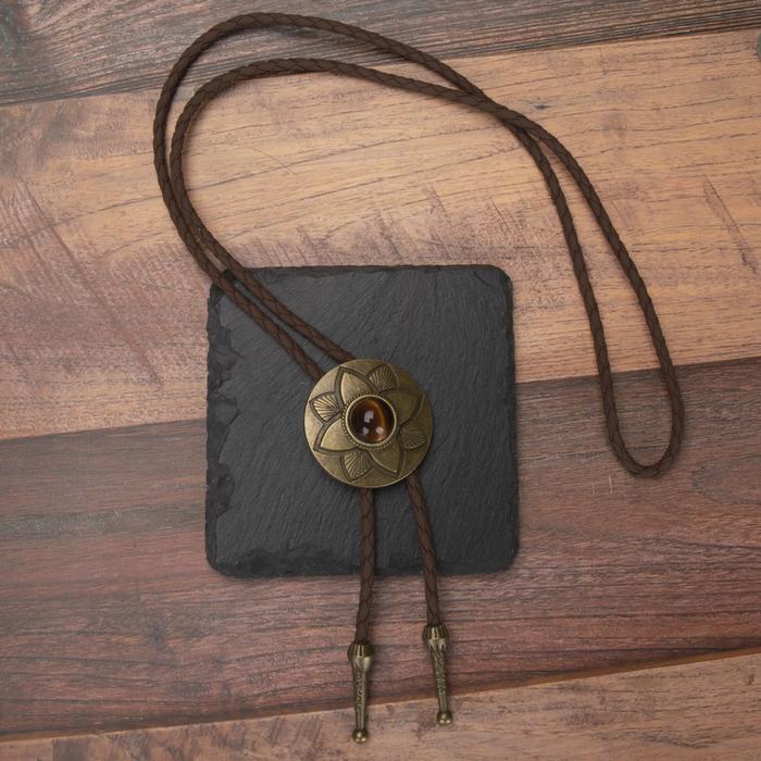 Kalung Dasi Koboi Bolo Tie Pria Western American Eagle Turquoise Aksesoris Etnik Kulit Klasik
