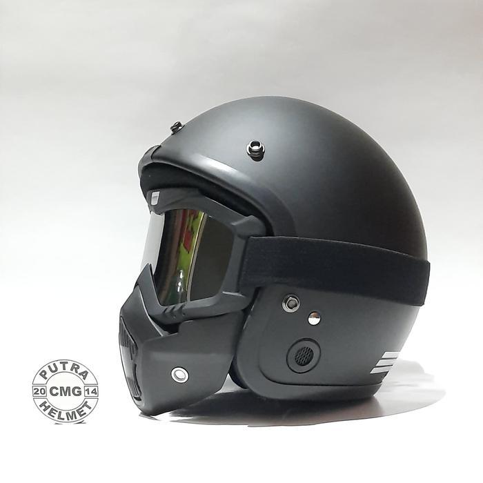 Promo Paket Helm Bogo Retro Google Mask Google Masker