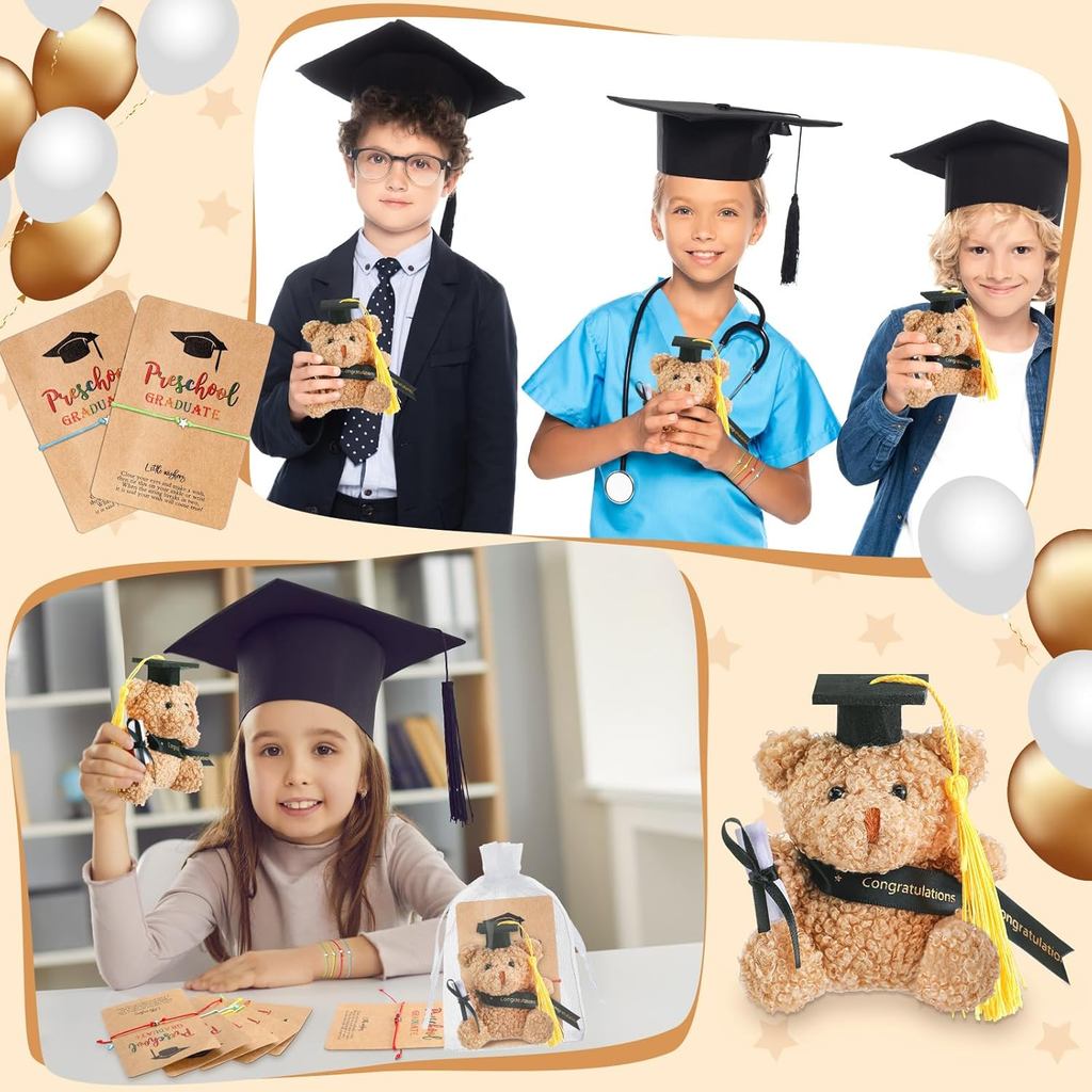 5-50pcs Graduation Bear Plush Bears Bulk Stuffed Bear for Kindergarten Gifts Primary School College