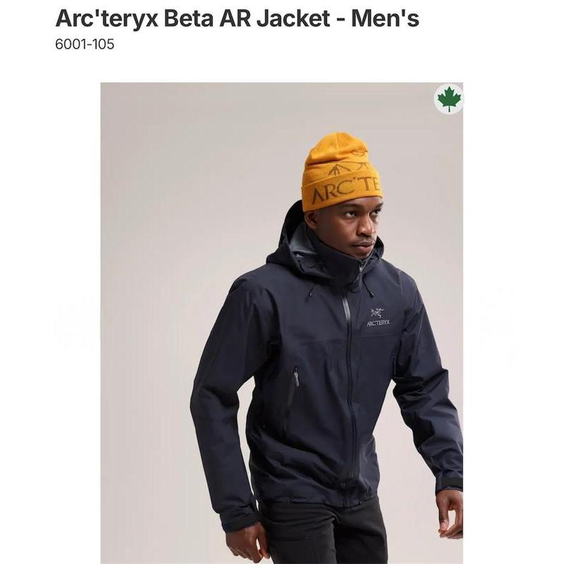 ArcTeryx Beta Ar Black Original Canada, Size L , Limited Stock
