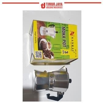 

MOKA POT ALUMUNIUM 3 CUP MOKAPOT COFFEE ESPRESSO MAKER PEMBUAT KOPI