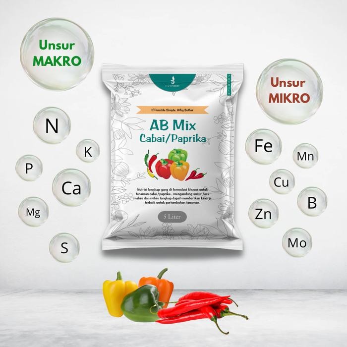 

Promo Nutrisi Ab Mix Cabe La Nutrient Pekatan 5 Liter Konvensional Dan Hidroponik Terjamin