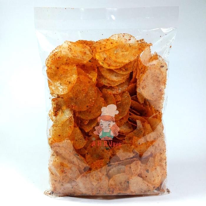 

KERIPIK KACA PEDAS 1KG / KRIPIK KACA PEDAS DAUN JERUK - AHR JAYA SNACK