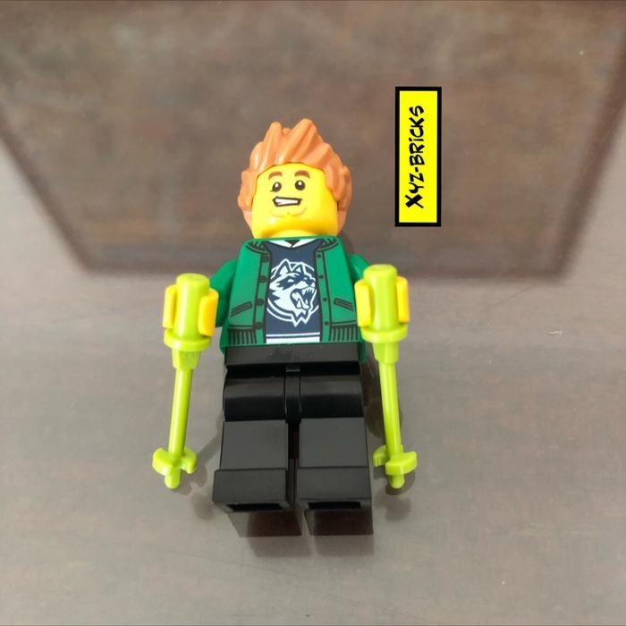 LEGO 60202 Part Out - CTY0920 - Male Hiker Minifigure with Accessories