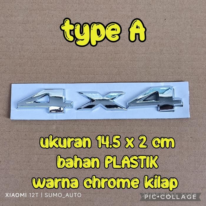 Jual Emblem 4 X 4 Emblem Tulisan 4X4 Jeep