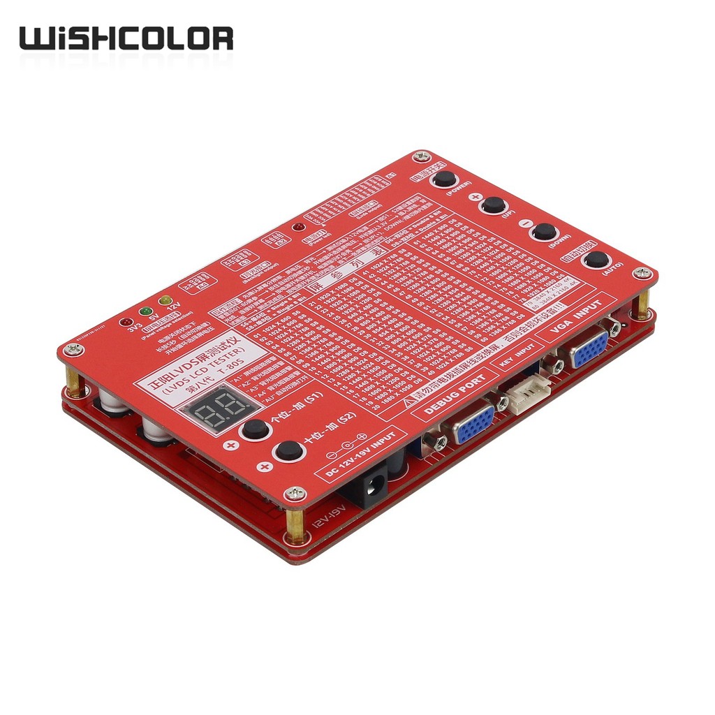 Wishcolor 4K 2K Lvds Lcd Tester Lcd Led Panel Tester W/ 4K Adapter Board Max 2048X1536 For Tv Laptop