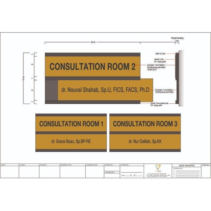 Signage Nama Ruangan Dokter