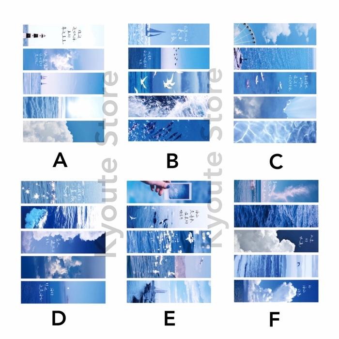 

Jual Rugi! 5 Pcs Pembatas Buku Aesthetic Blue Sky Sea Bookmark Novel Tanda Bacaan