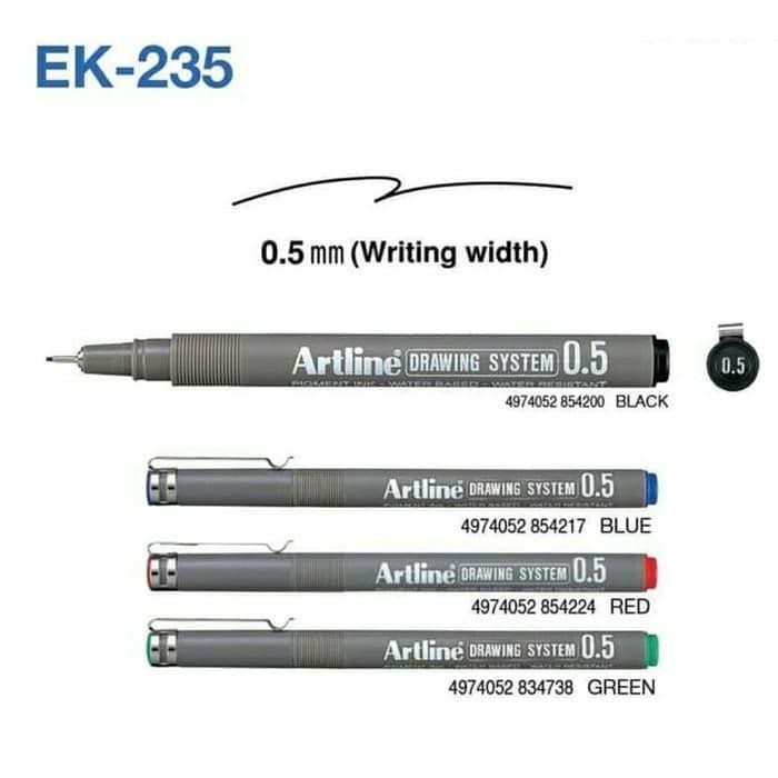 

Khusus Gosend! Spidol Drawing Pen Marker Artline 0,5 - Ek-235