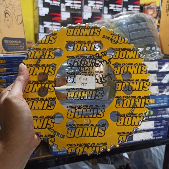 Gir Blakang Sinnob Racing Yellow R25 Mt25 Ninja250 Z250 45T