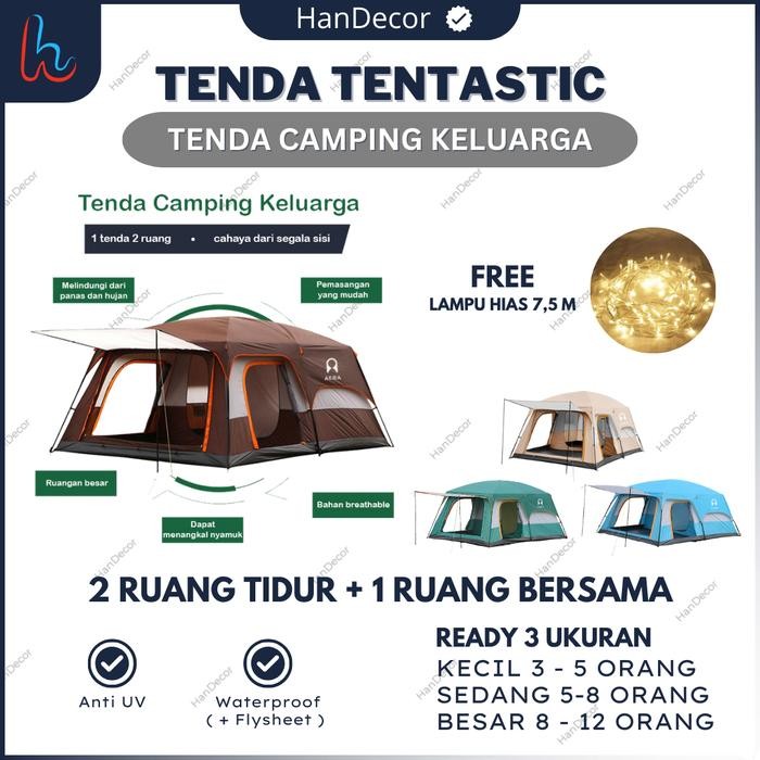 TENDA CAMPING 4 ORANG DEWASA TENDA CAMPING FAMILY 4 ORANG 2 RUANGAN