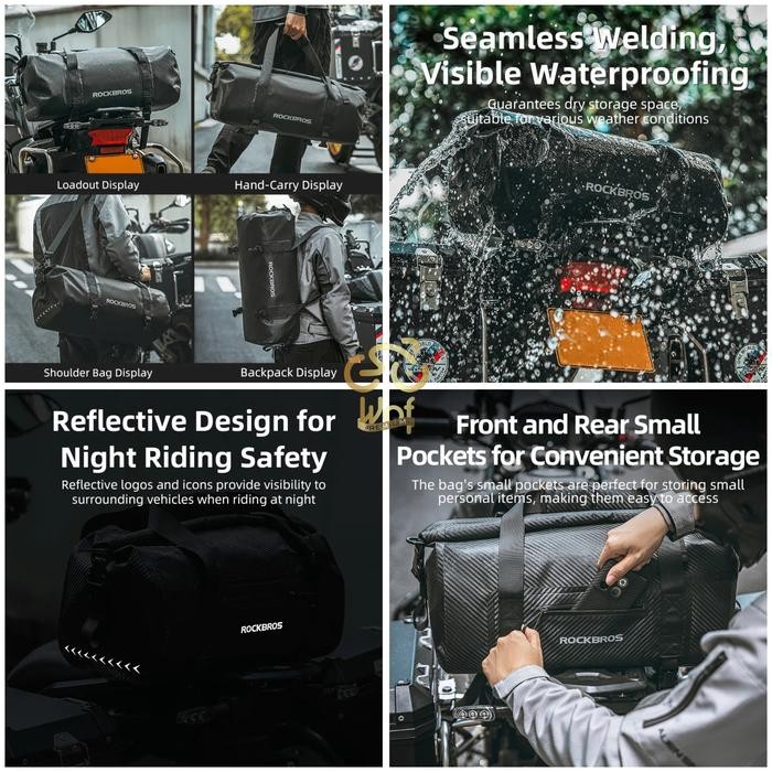 Rockbros As-118 Tas Sepeda Motor Touring Bagasi 20-60L Pannier Bag