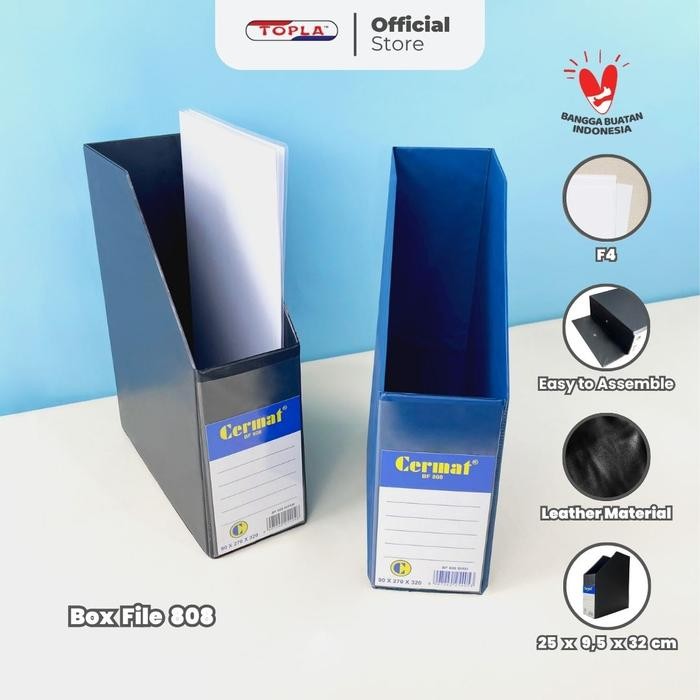 

Topla Box File Kotak Penyimpanan Dokumen Penting Folder Organizer bindex Alat Biru Hitam Stationery