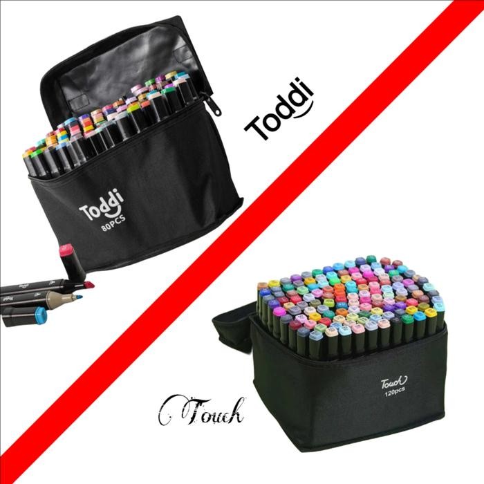 

Spidol Warna Toddi 2 In 1 Fine Art Brush Sketch Marker Drawing Set 1.0 And 7.0Mm