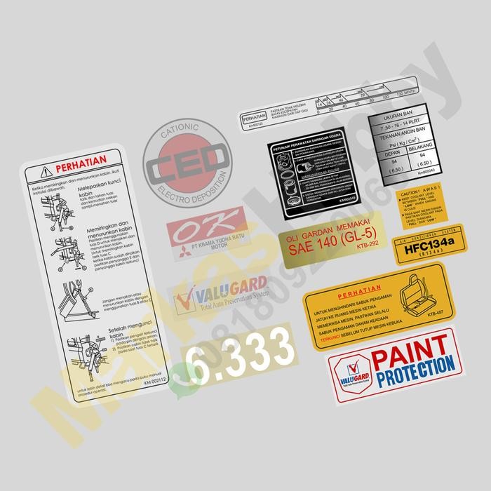 Sticker Canter Ziebart Valugard Set