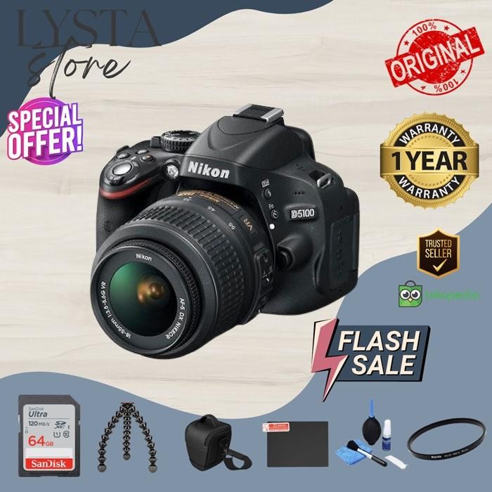 NIKON D5100 KIT 18-55MM / NIKON 5100 / D5100 Shopeseler