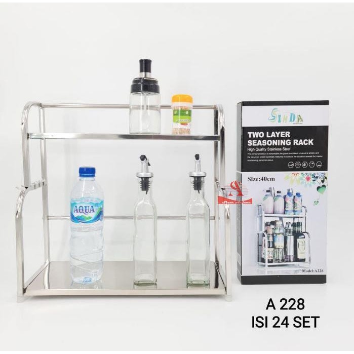 RAK BUMBU DAPUR SUSUN STAINLESS