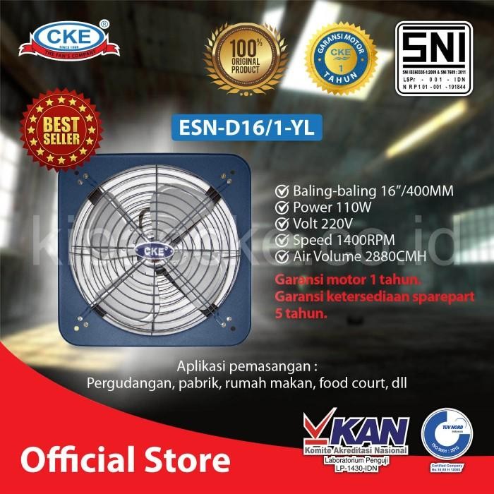 Exhaust Fan CKE Standard DBN 16 Inch Fan Rumah Toilet Exhaust