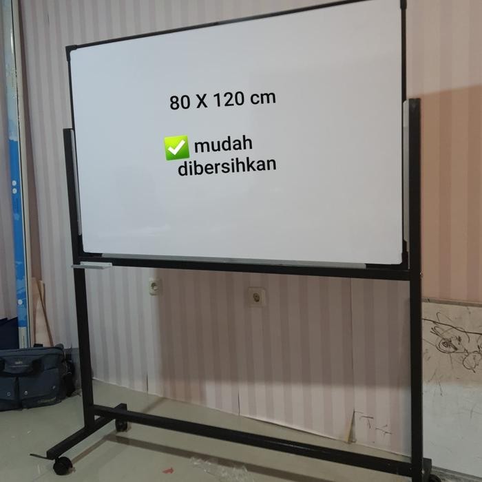 

NEW PRODUK WHITEBOARD STAND 80 X 120CM-SINGLE FACE-MUDAH DIBERSIHKAN-NONMAGNET TUTI FRUITY