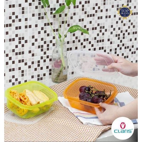 Pilihan- Claris Kotak Makan Bpa Free 6 Pcs 770Ml Tempat Box Bekal Foodsaver - 2737 Re
