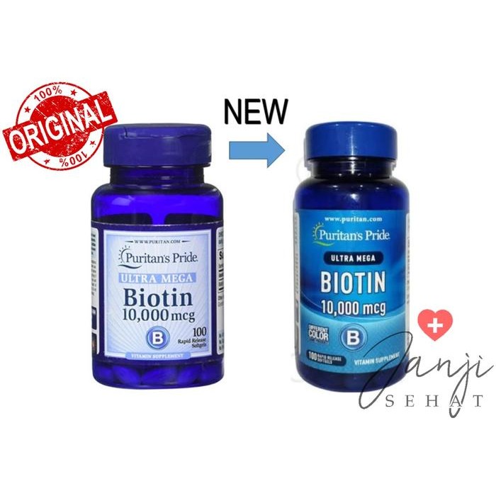 Puritan Pride Biotin 10000 mcg - 100 Softgels