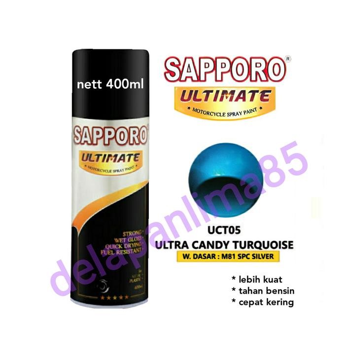 Terbaik Sapporo Ultimate Uct05 Ultra Candy Turquoise/Biru/Tosca/Cat Spray 100% Ori