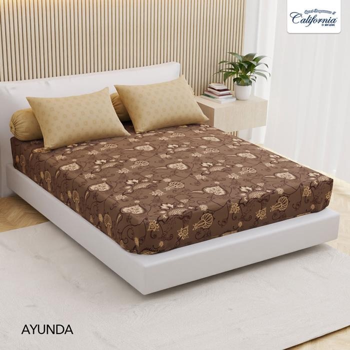 CALIFORNIA Sprei King Fitted Bantal 4 180x200 Ayunda