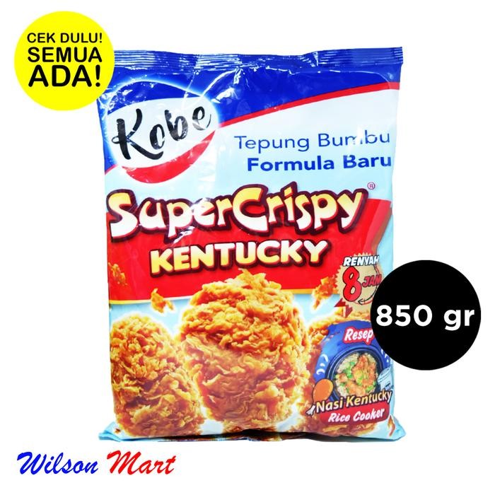 

ASLI KOBE SUPER CRISPY KENTUCKY TEPUNG BUMBU COATING MIX 850 GRAM READY STOCK