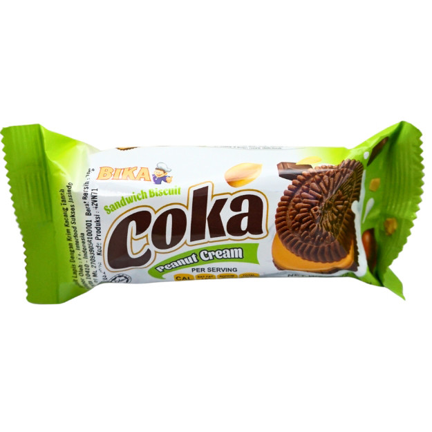 

S27863 BIKA COKA PEANUT CREAM SANDWICH 70GR MAJU BERSAMA (20250913)