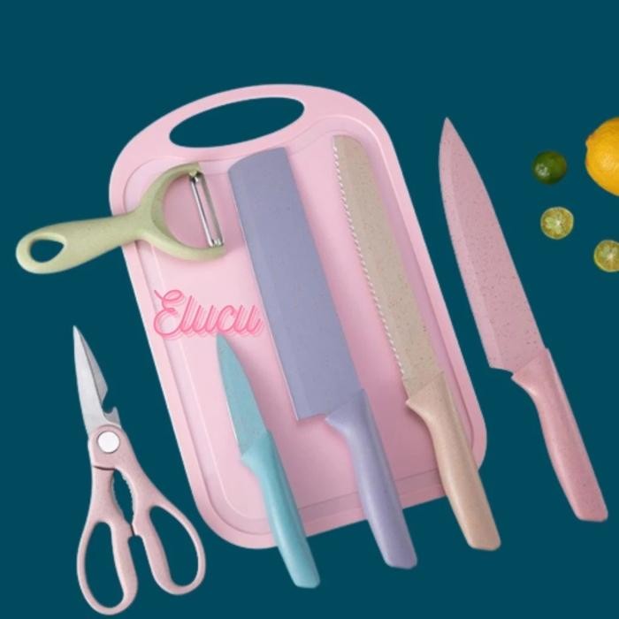 Pisau Jerami Set/ Pisau Set 6in1 Pisau Dapur/ Set Knife