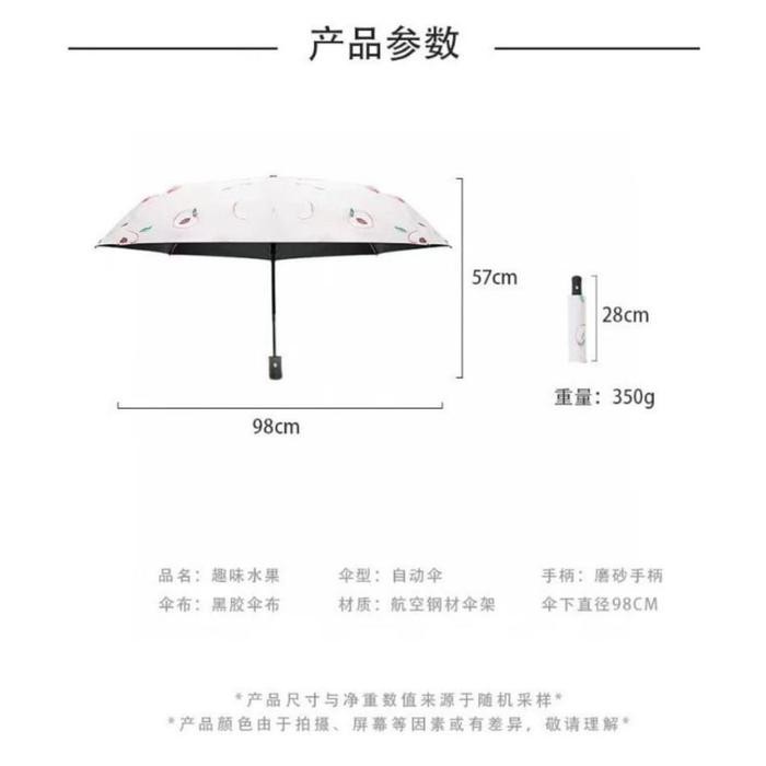 PAYUNG LIPAT 3D MOTIF BUAH / GAMBAR BUAH-BUAHAN