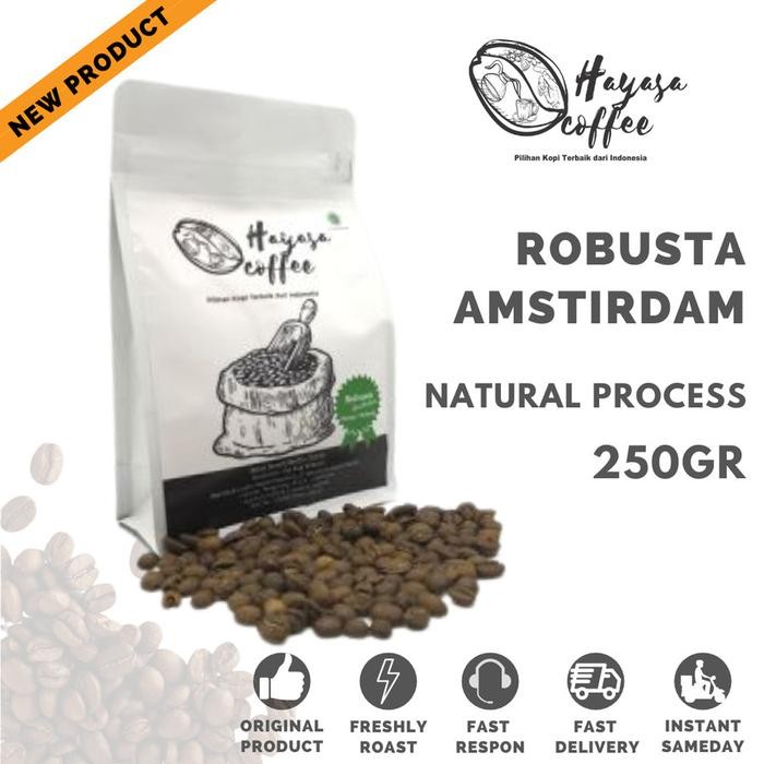 

SIAPKIRIM Kopi Hayasa Amstirdam Dampit Malang Robusta - 250 Gr READY STOCK