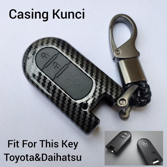 Ready Stock Sarung Kunci Hard Case Carbon Mobil Toyota Agya 2021