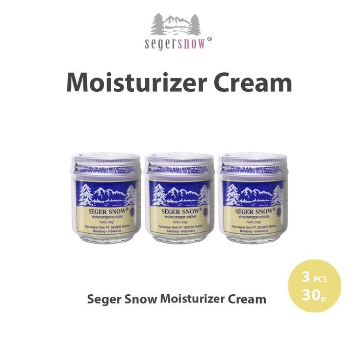 Pilihan- 3Pcs Seger Snow Moisturizer Cream Kemasan Botol Kaca - 3Pcs X 30Gr