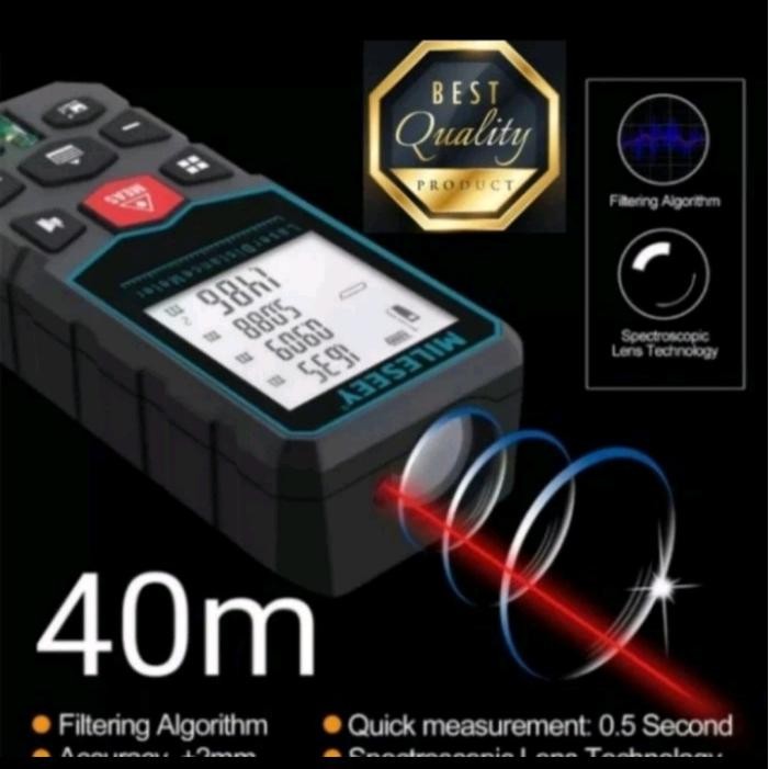 

OJ 40M MILESEEY METERAN LASER DISTANCE METER RANGEFINDER PENGUKUR JARAK LASER PORTABLE 60m 80m 100m