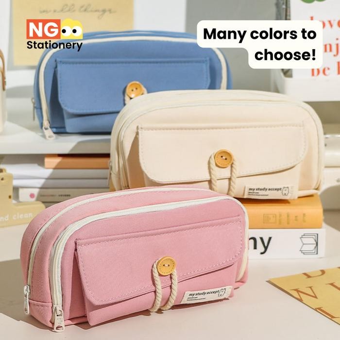 

OJ NG Stationery - Study Pencase Tempat Pensil Multi Sekat Kotak Pensil Kawaii Pencase Korea Pencil