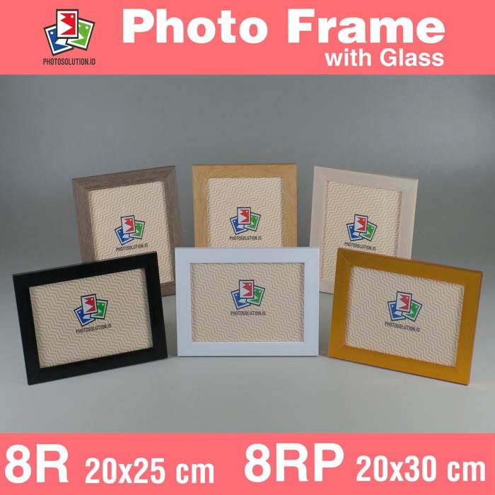 Pilihan- Bingkai Foto 8R 8Rp Minimalis Pakai Kaca - Photo Frame Fm25