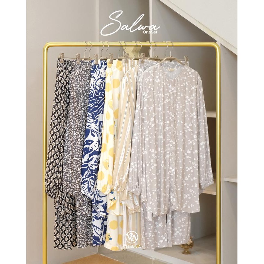 Pilihan- Salwa Set New By Vhiana One Set Lengan Panjang Muslim Wanita Bahan Rayon